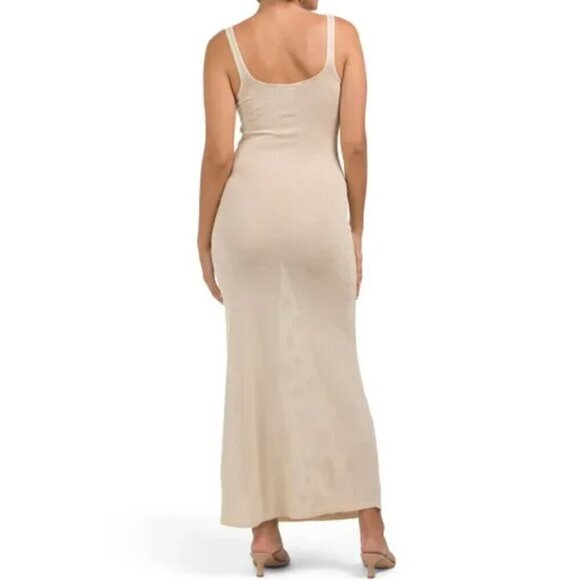 New Caroline Constas Cala Shimmery Knit Embroidered Floral Maxi Dress X-Small - Picture 6 of 13